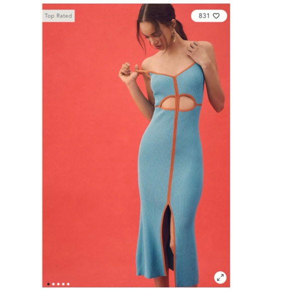 anthropologie siempre knit contrast midi dress Siempre Knit Contrast Midi Dress Anthropologie
